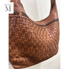 Leather Bag l Handcrafted Bag l Woven Bag l Washed Bag l Leather bag for women l Ladies Handbag l Vintage l Shoulder Bag l Hobo l Gift l