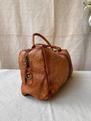 Handmade Duffel Bag for Office l Stylish Carry l Daily use l Travel Bag l Gym Bag Color- Tan Ombre (26cm Ht x 38 cm lgth x 12 cm wd)