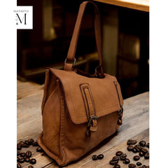 Handmade Unisex Messenger Bag l Laptop Bag (Large) l Office Bag l Work Bag l Washed Bag l Office Bag l High Quality Grain Leather