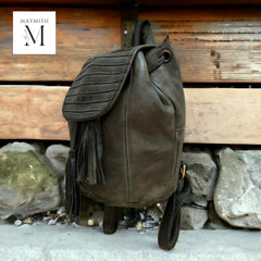 Handmade Unisex backpack l Regular use l Work Bag l Washed Bag l Office Bag l High Quality Grain Leather