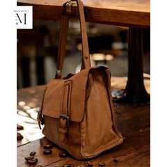 Handmade Unisex Messenger Bag l Laptop Bag (Large) l Office Bag l Work Bag l Washed Bag l Office Bag l High Quality Grain Leather