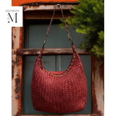 Leather shoulder bag l Woven leather bag l leather bag for ladies l stylish office bag l Vintage leather bag l leather Hobo l soft leather