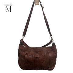 Leather bag l Handcrafted Shoulder bag l washed bag l Full Grained Leather l soft leather l Day Bag l Strip cut design l Premium Quality