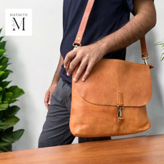 Leather bag l Handcrafted leather messenger bag l Unisex bag l Premium Leather l Washed Crossbody bag l shoulder bag l Vintage style