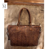 Leather bag l Handcrafted leather bag Woven leather bag l leather bag for ladies l stylish office bag l soft leather