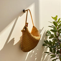 Handcrafted Leather Bag | Woven Bag l Premium Leather quality l leather woven bag | Vintage Look | Shoulder Bag