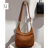 Leather Bag l Handcrafted Bag l Woven Bag l Washed Bag l Leather bag for women l Ladies Handbag l Vintage l Shoulder Bag l Hobo l Gift l