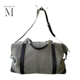 Handmade Duffel Bag For Gym l Overnight Bag l Daily Use l Travel Bag l Gym Bag Color- Khakhi/Burgandy (36 ht x 51 lgth x 19 wd)