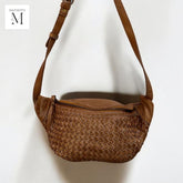 Handmade Fanny pack l Regular use l everyday carry l Washed Bag l High Quality Grain Leather l Cellphone Pouch l Wallet Pouch l Woven pouch