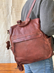 Handmade Backpack l Leather Backpack l Vintage Backpack l Leather Bag l Office Bag l Laptop Bag l Men's Bag l Premium Bag l Washed Backpack