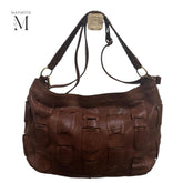 Leather bag l Handcrafted Shoulder bag l washed bag l Full Grained Leather l soft leather l Day Bag l Strip cut design l Premium Quality