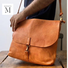 Leather bag l Handcrafted leather messenger bag l Unisex bag l Premium Leather l Washed Crossbody bag l shoulder bag l Vintage style