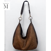 Leather bag l Handcrafted leather Washed bag l Crossbody strap included l Vintage Bag l Woven Bag l Contrast color l Soft and Supple