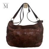 Leather bag l Handcrafted Shoulder bag l washed bag l Full Grained Leather l soft leather l Day Bag l Strip cut design l Premium Quality