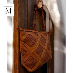 Leather bag l Handcrafted leather Shoulder bag l Ladies bag l women's bag l Premium Leather l Washed handbag l shoulder bag