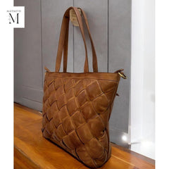 Leather bag l Handcrafted Shoulder bag l Regular use l Office Bag l Vintage l Premium leather l washed bag l woven front