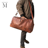Handmade Duffel For Overnight Use l Stylish Carry l Daily Use l Gym Use l Premium Leather Quality l Spacious And High Utility l Unisex