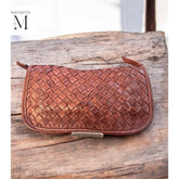 Handcrafted Wallet l washed wallet l Full Grained Leather l Soft leather l Woven l Premium Quality
