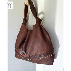 Leather bag l Handcrafted leather Shoulder bag l Ladies bag l women's bag l Premium Leather l Washed handbag l shoulder bag