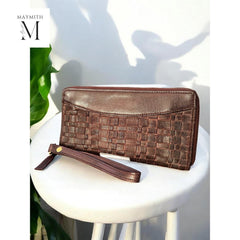 Handcrafted Leather Wallet l Washed Wallet l Vintage Wallet l Woven Wallet l Bill fold l Women's Wallet l Gift for her