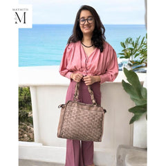 Leather shoulder bag l leather woven bag l leather bag for ladies l stylish office bag l Vintage leather bag l leather Hobo l soft leather