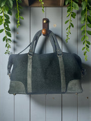 Handcrafted Duffel Bag l Gym Bag l Daily use l Travel Bag l Jute Duffel l Weekender l Suede leather trims l Gift for him l Christmas gift