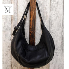Leather bag l Handcrafted leather Shoulder bag l Ladies bag l women's bag l Premium Leather l Washed handbag l shoulder bag