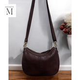 Handmade leather bag l Crossbody bag l ladies hand bag l women's bag l leather handbag l office bag l everyday bag l half - moon bag