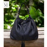 Leather bag | Handcrafted leather bag | Woven Bucket Bag Office bag l Daily use bag l Premium Leather quality l leather woven bag
