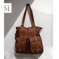 Leather bag l Handcrafted Shoulder bag l leather woven bag l leather bag for ladies l Vintage leather bag l leather Hobo bag