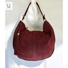 Handcrafted Suede shoulder bag l Suede bag l Leather Bag l Leather shoulder bag l Women's Bag l Ladies Handbag l Women's purse.