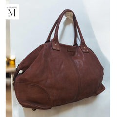Leather bag l Handcrafted leather Duffle bag l Unisex bag l Premium Leather l Washed bag l Travel bag