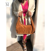 Handcrafted Suede shoulder bag l Suede bag l Leather Bag l Leather shoulder bag l Women's Bag l Ladies Handbag l Women's purse.