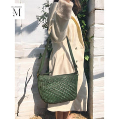Handcrafted Crossbody Bag l Woven Bag l Women's Handbag l Leather Bag l Washed Bag l Vintage Handbag l Ladies Purse l Sling Bag