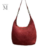 Handmade leather bag for office going women l Spacious and high utility l leather bag for ladies l stylish office bag l Woven leather bag