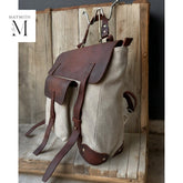 Handmade Backpack for Office l Stylish Carry l Daily use Color- Natural/ Burgandy