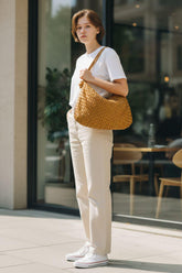 Handcrafted Leather Bag | Woven Bag l Premium Leather quality l leather woven bag | Vintage Look | Shoulder Bag