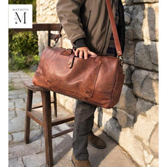 Handmade Duffel For Overnight Use l Stylish Carry l Daily Use l Gym Use l Premium Leather Quality l Spacious And High Utility l Unisex