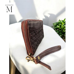 Handcrafted Leather Wallet l Washed Wallet l Vintage Wallet l Woven Wallet l Bill fold l Women's Wallet l Gift for her