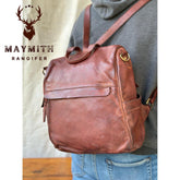 Handmade Backpack l Leather Backpack l Vintage Backpack l Leather Bag l Office Bag l Laptop Bag l Men's Bag l Premium Bag l Washed Backpack