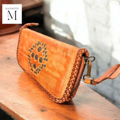 Leather wallet l Handcrafted Wallet l washed wallet l Full Grained Leather l Soft leather l Woven l Premium Quality