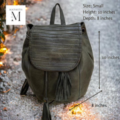 Handmade Unisex backpack l Regular use l Work Bag l Washed Bag l Office Bag l High Quality Grain Leather