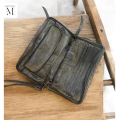 Leather Wallet l Handcrafted leather Wallet l Washed l Vintage l Woven l high utility l Premium Leather