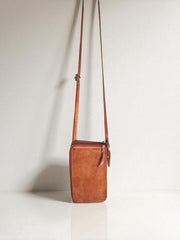 Leather Phone Pouch l Handmade leather l Crossbody pouch for mobile l Premium leather l Washed l Phone pouch l Wallet pouch l Ladies wallet