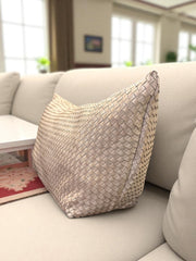 Leather Cushion cover l Handcrafted woven leather cushion cover l Real Leather l Premium leather l Leather Accessory l Stylish