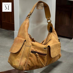 Leather Bag l Handcrafted leather Bag l Leather Hobo l Washed Leather Bag l Women's Leather Bag l Premium Leather Bag l Crossbody Bag