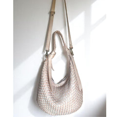 Leather bag l Handcrafted Leather Bag l Woven Bag l Washed Bag l Leather bag for women l Ladies Handbag l Vintage l Shoulder Bag l Hobo bag