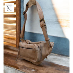 Leather bag | Handcrafted Washed Vintage Waist Bag l Premium Leather l Washed Bag l Soft and supple l Premium Quality l Crossbody l