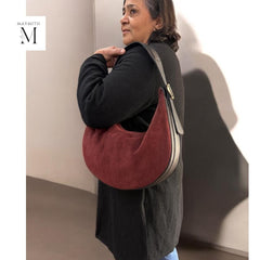 Handcrafted Suede Shoulder bag l Suede bag l leather crossbody l Leather Bag l Leather Hobo l Women's Bag l Ladies Handbag l Gift for her