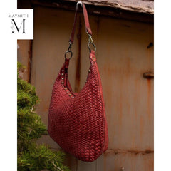 Handmade leather bag for office going women l Spacious and high utility l leather bag for ladies l stylish office bag l Woven leather bag
